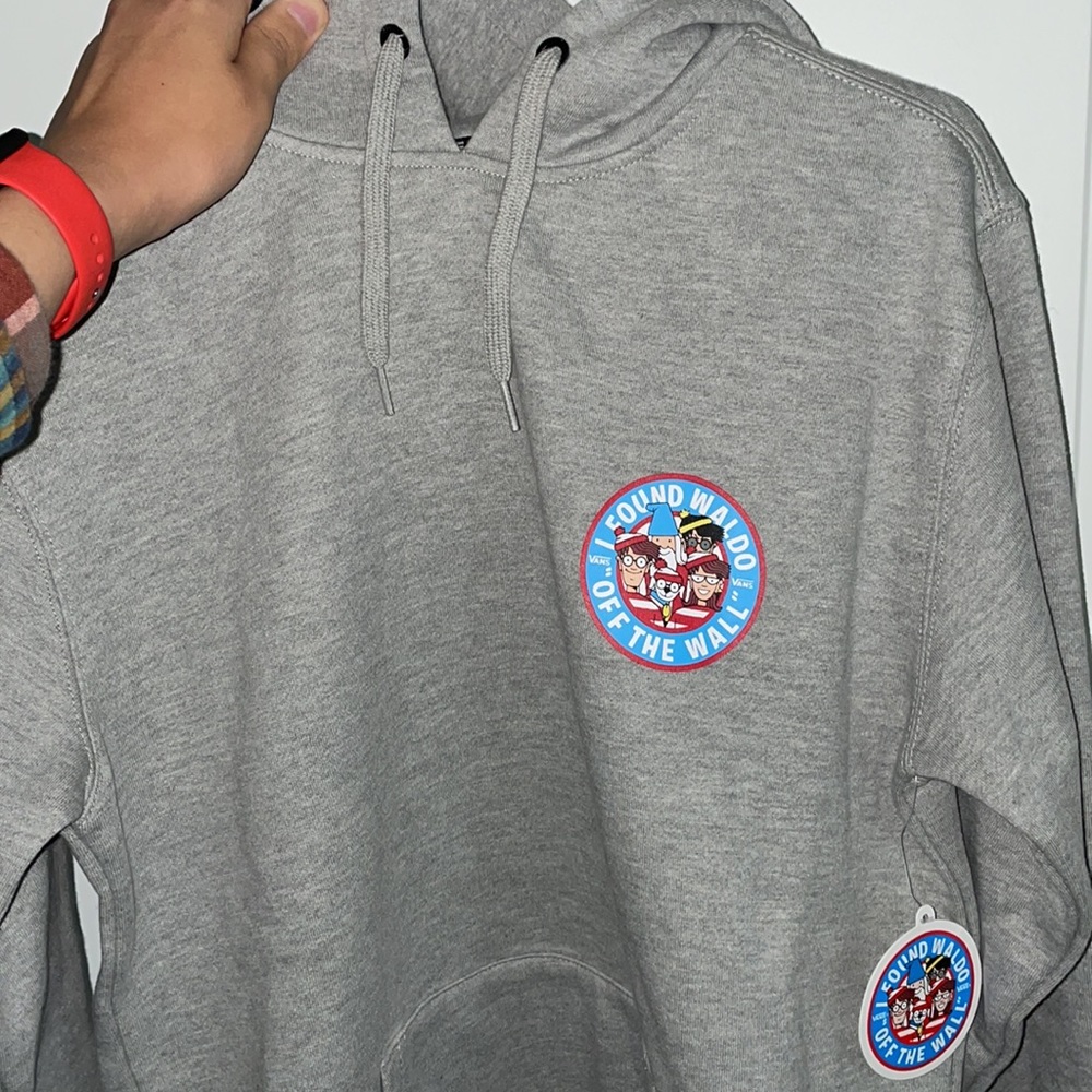 NET Vans X Where’s Waldo Grey Pullover Hoodie - Picture 3 of 6